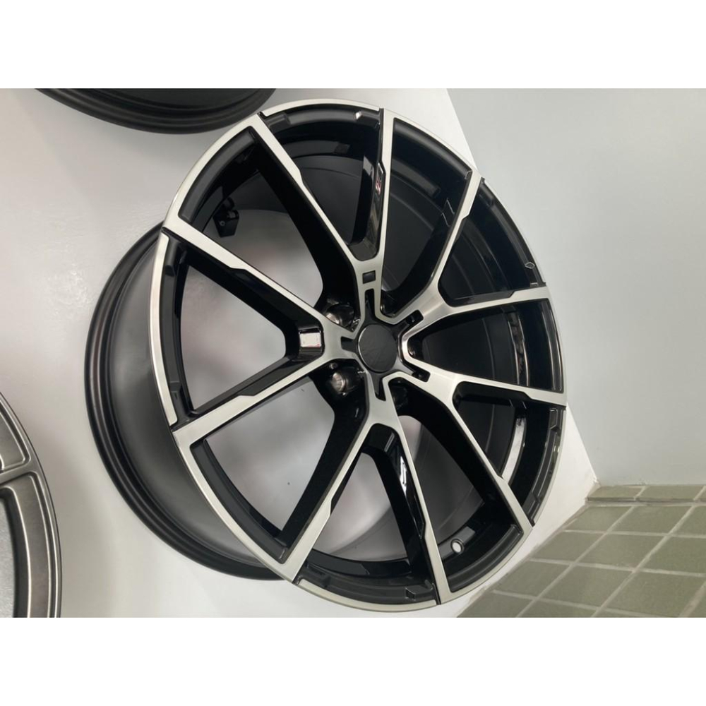 【頂尖】全新M POWER T969 20吋鋁圈5X120 8.5/9.5J ET35/40前後配 五爪開Y岔亮黑銀車面-細節圖3