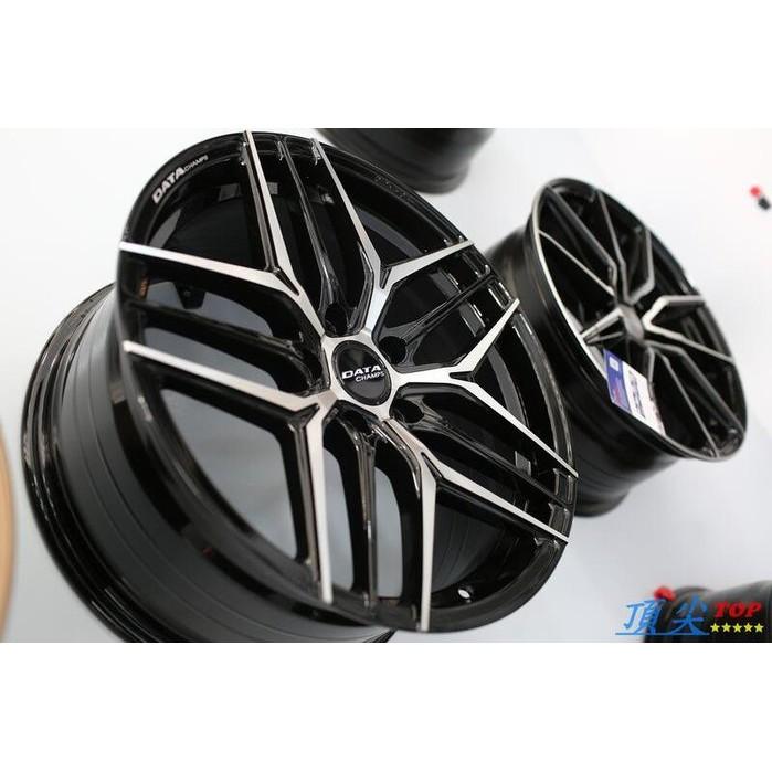 【頂尖】全新DATA 18吋DST旋壓輕量化鋁圈 FF09 5X100 108 112 114.3 8.5J 亮黑色車面-細節圖3
