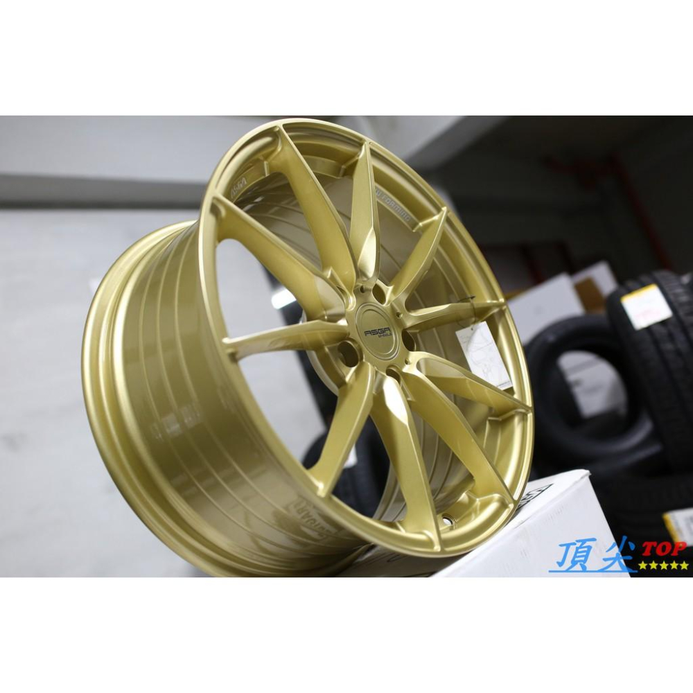 【頂尖】全新ASGA 富特麗鋁圈 ARF06 18吋旋壓輕量化 5X114.3 8.5J ET43 亮金色-細節圖3