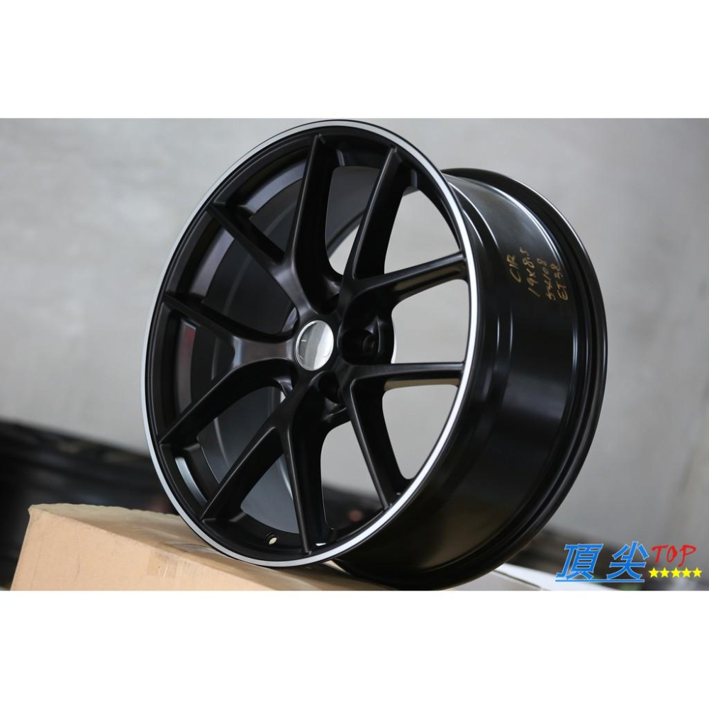【頂尖】全新CIR 19吋鋁圈 5X108 8.5J 消光黑 銀車邊 現貨庫存中 各車系歡迎詢問 volvo kuga-細節圖2