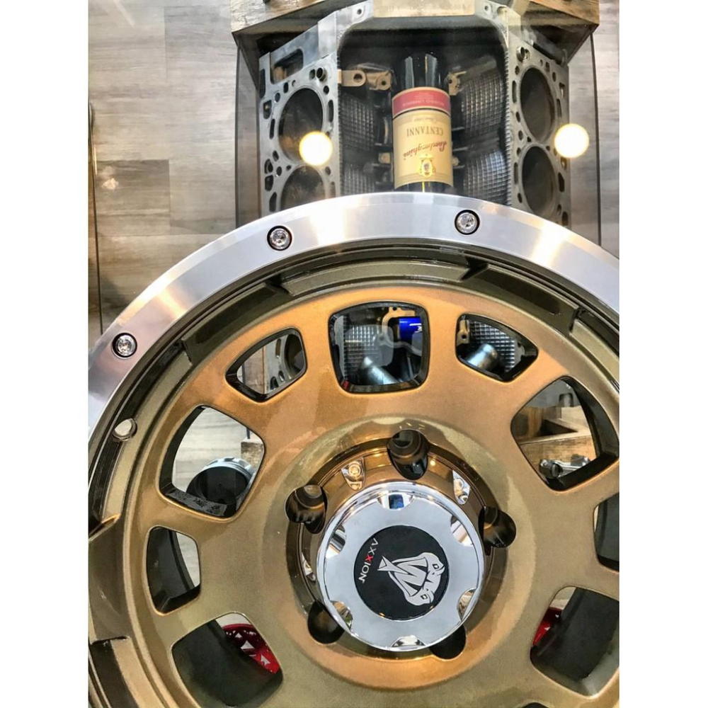 【頂尖】全新順謚17吋鋁圈 M1604B 5X139.7 6X139.7 8.5J 古銅金車邊 越野風格-細節圖3