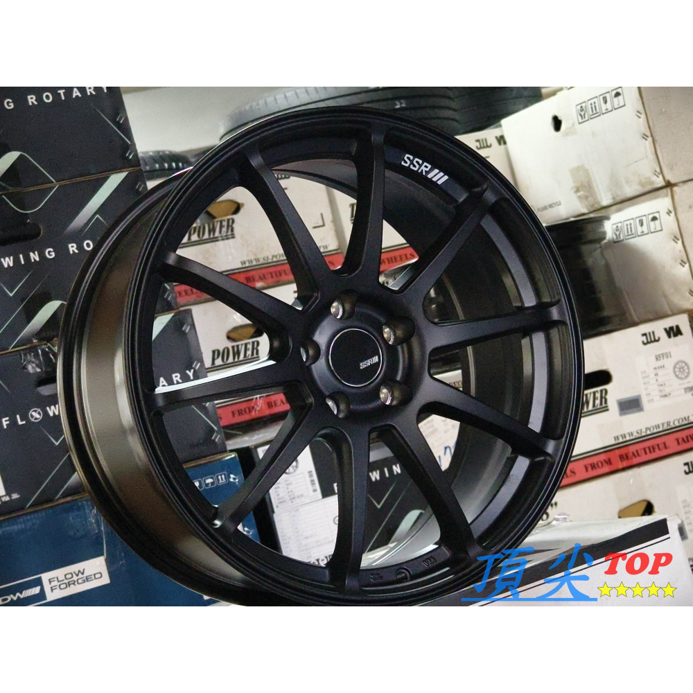 【頂尖】全新ssr鋁圈 SSR GTV02 19吋鋁圈 8.5J 5X112 ET42 平光黑 SSR鋁圈/日本品牌鋁圈-細節圖2