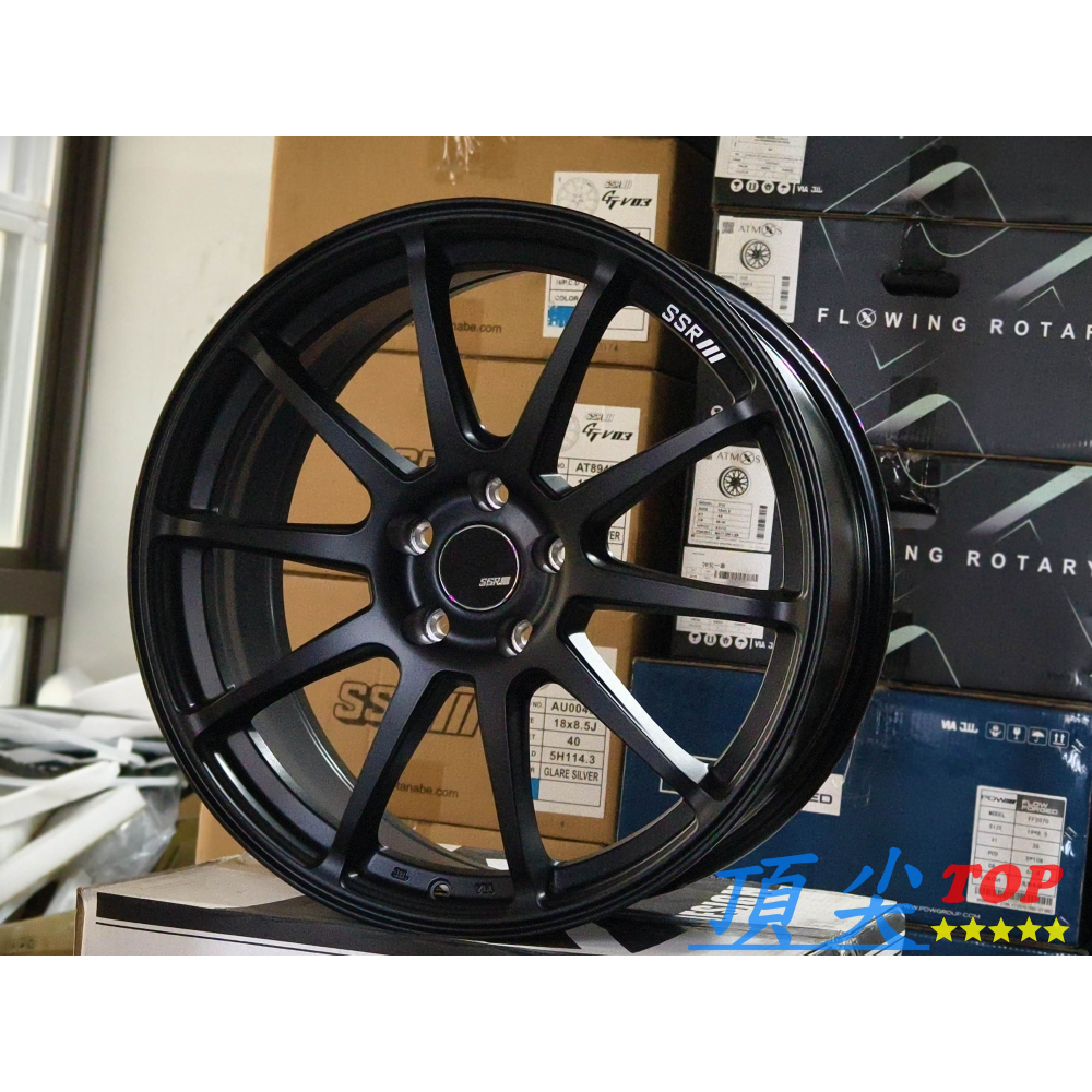 【頂尖】全新ssr鋁圈 SSR GTV02 19吋鋁圈 8.5J 5X112 ET42 平光黑 SSR鋁圈/日本品牌鋁圈-細節圖3