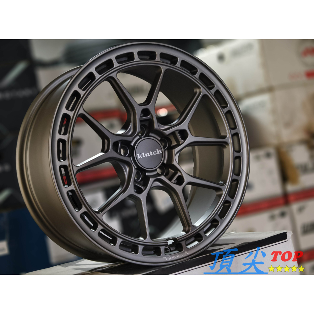【頂尖】全新美國品牌 KLUTCH KX001 18吋旋壓鋁圈 5X108 8.5J ET43 消光灰-細節圖2