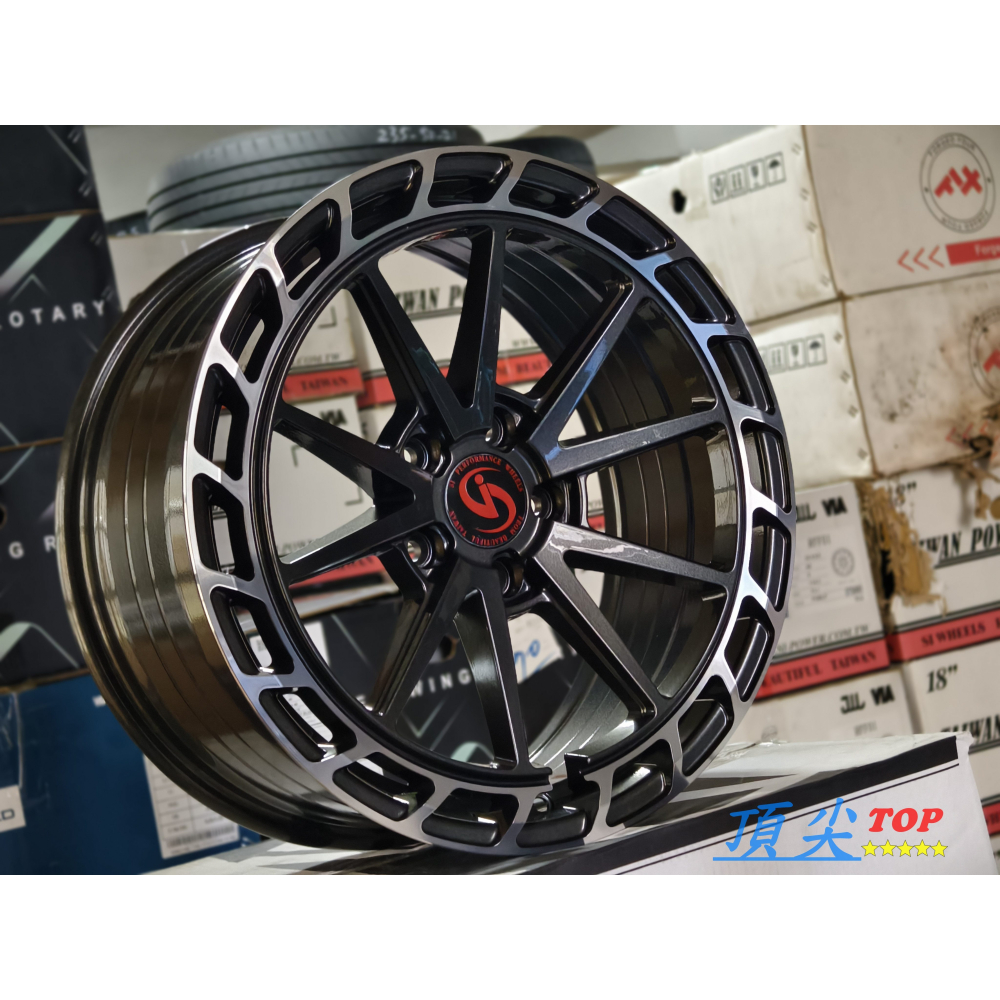 【頂尖】全新 si鋁圈 RFF01 18吋鋁圈 8.5J 5X114.3 ET42/黑車面 18吋旋壓鋁圈/高載重鋁圈-細節圖2