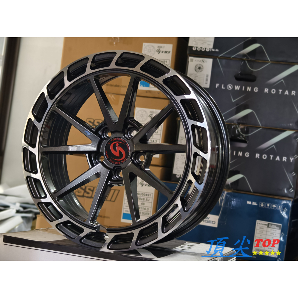 【頂尖】全新 si鋁圈 RFF01 18吋鋁圈 8.5J 5X114.3 ET42/黑車面 18吋旋壓鋁圈/高載重鋁圈-細節圖3