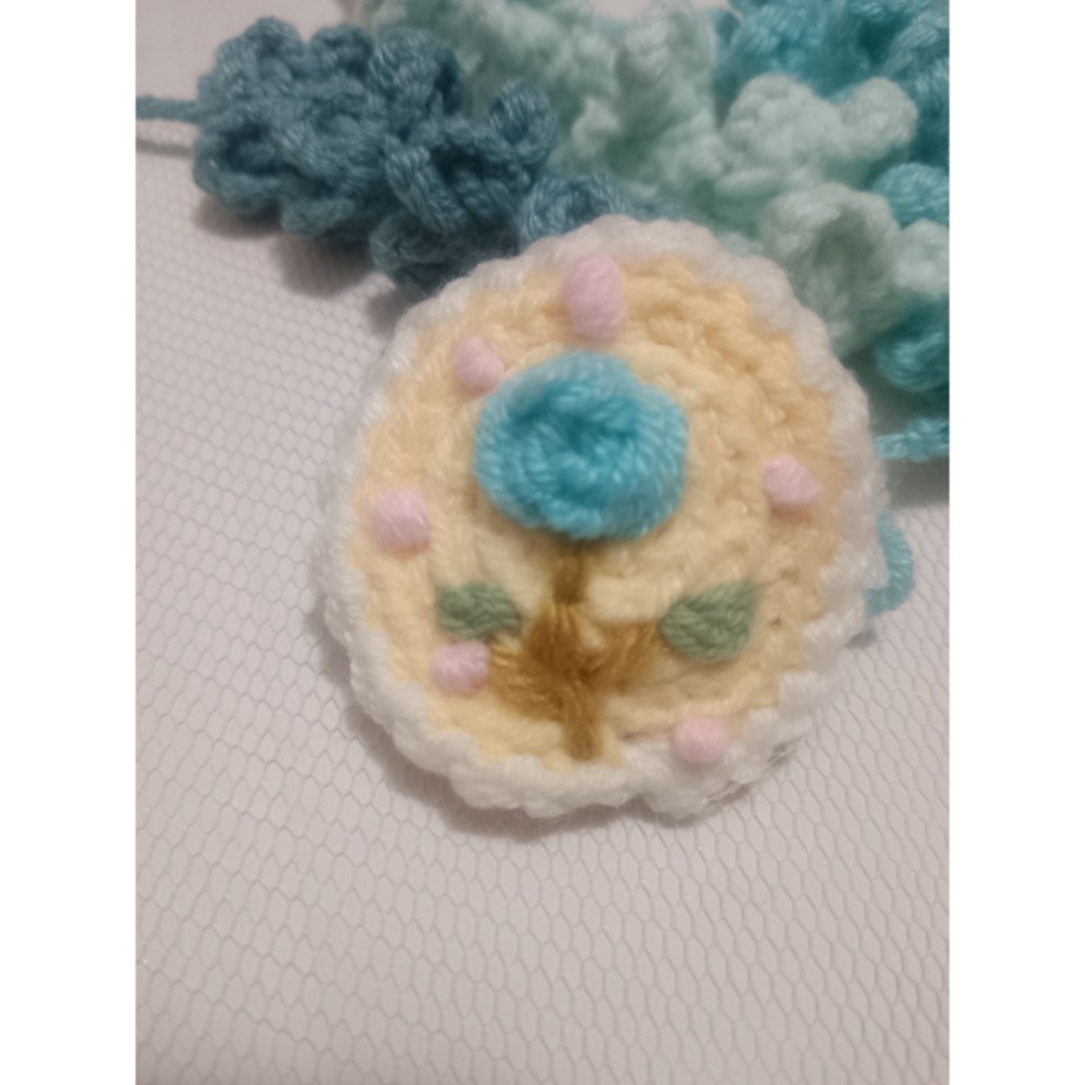 毛線編織花朵刺繡髮夾（ BB夾）-細節圖6