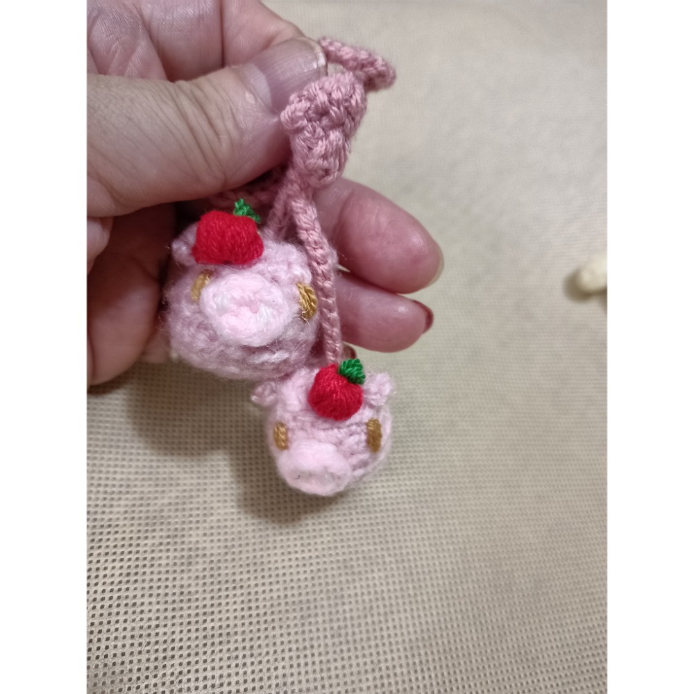 櫻桃吊飾動物造型掛件-細節圖2