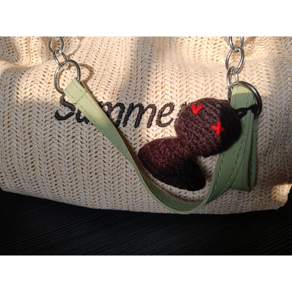 毛線編織吊飾（蘋果、鳳梨、晴天娃娃）-細節圖4