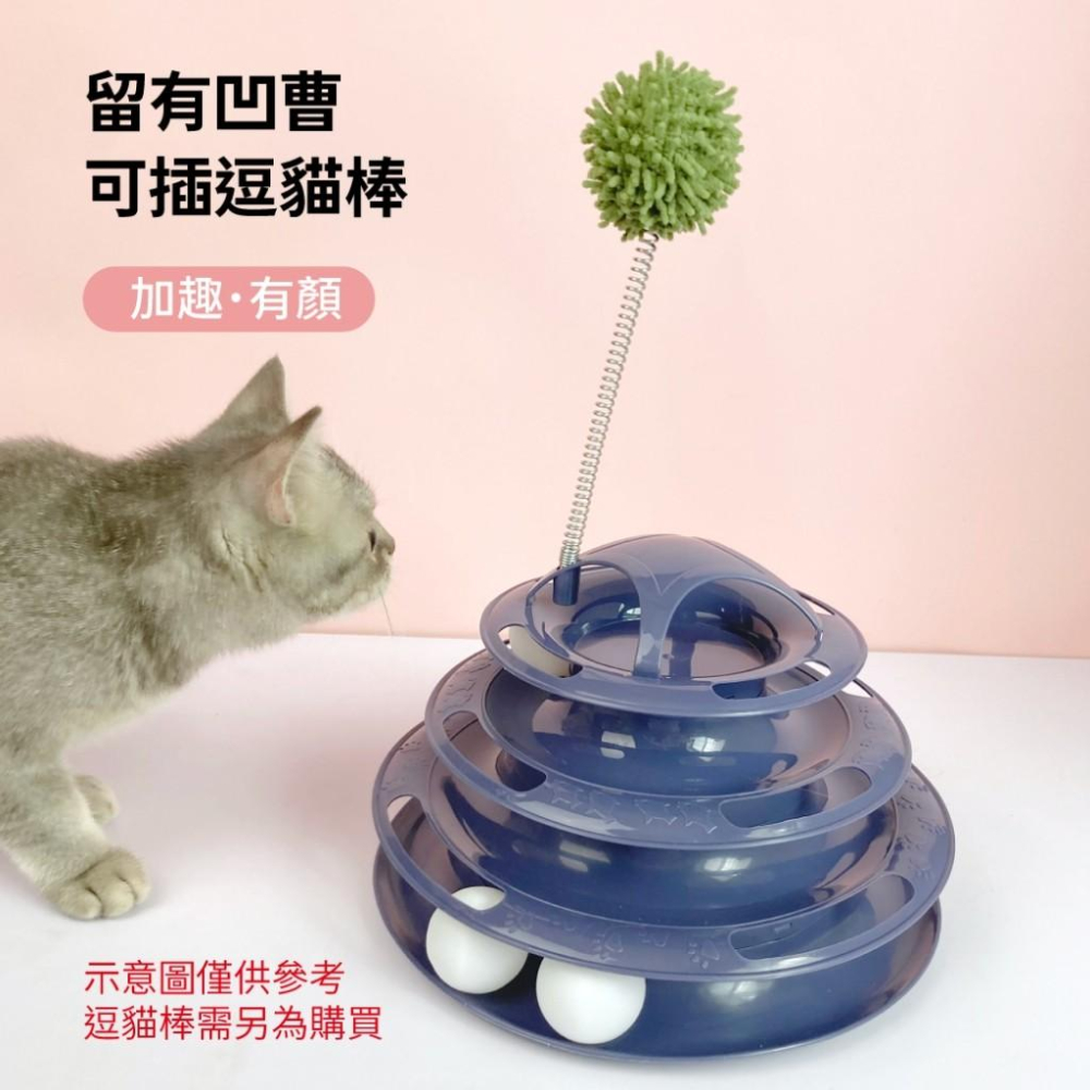 🚀隔日到貨🚀萌寵要當家 台灣現貨 360°逗貓軌道玩具 貓玩具 貓咪轉盤 羽毛玩具-細節圖4