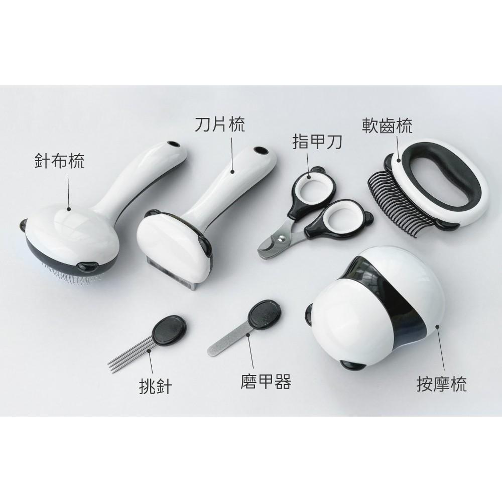 🚀隔日到貨🚀萌寵要當家 寵物來了 台灣現貨 趣味熊貓寵物美容套組 按摩梳 寵物指甲剪 寵物梳-細節圖5