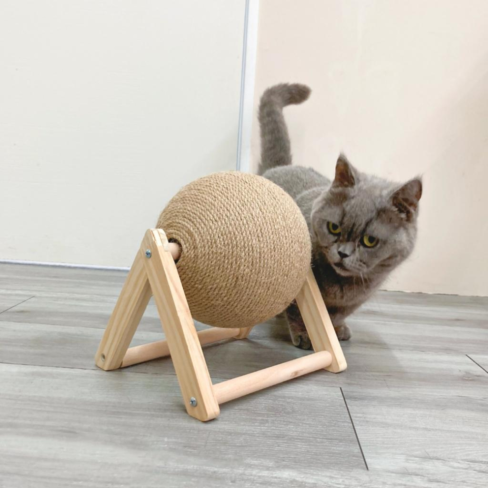 🚀隔日到貨🚀萌寵要當家 有喵病 台灣現貨 劍麻貓抓球 貓抓板 貓磨板 貓抓球 貓玩具 寵物用品-細節圖4