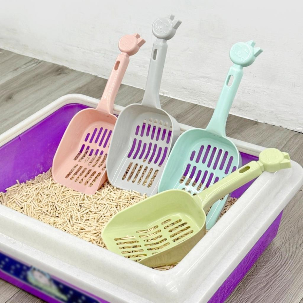 🚀隔日到貨🚀萌寵要當家 有喵病 台灣現貨 粉彩貓頭鷹貓砂鏟 加大貓砂專用鏟 大貓砂鏟 貓廁所 快速漏砂-細節圖3