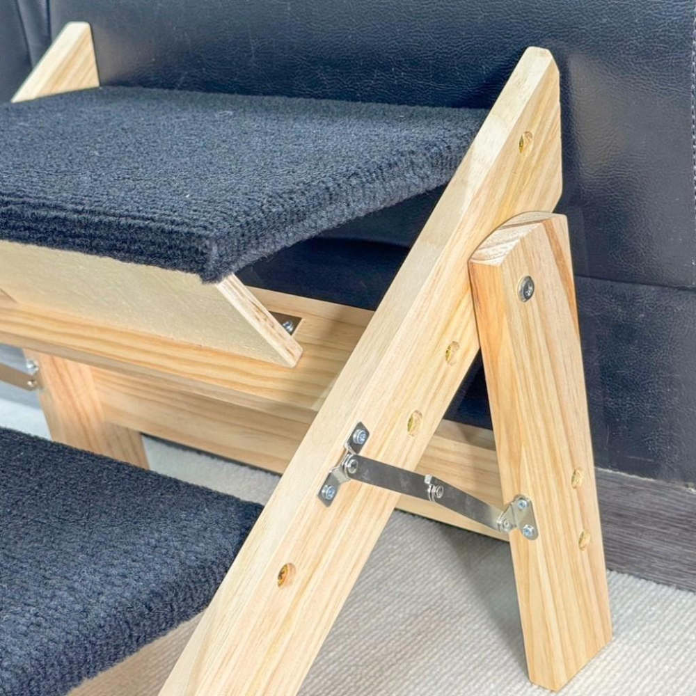 🚀隔日到貨🚀萌寵要當家 寵物來了 台灣現貨 可折疊兩用爬梯-兩層-細節圖3