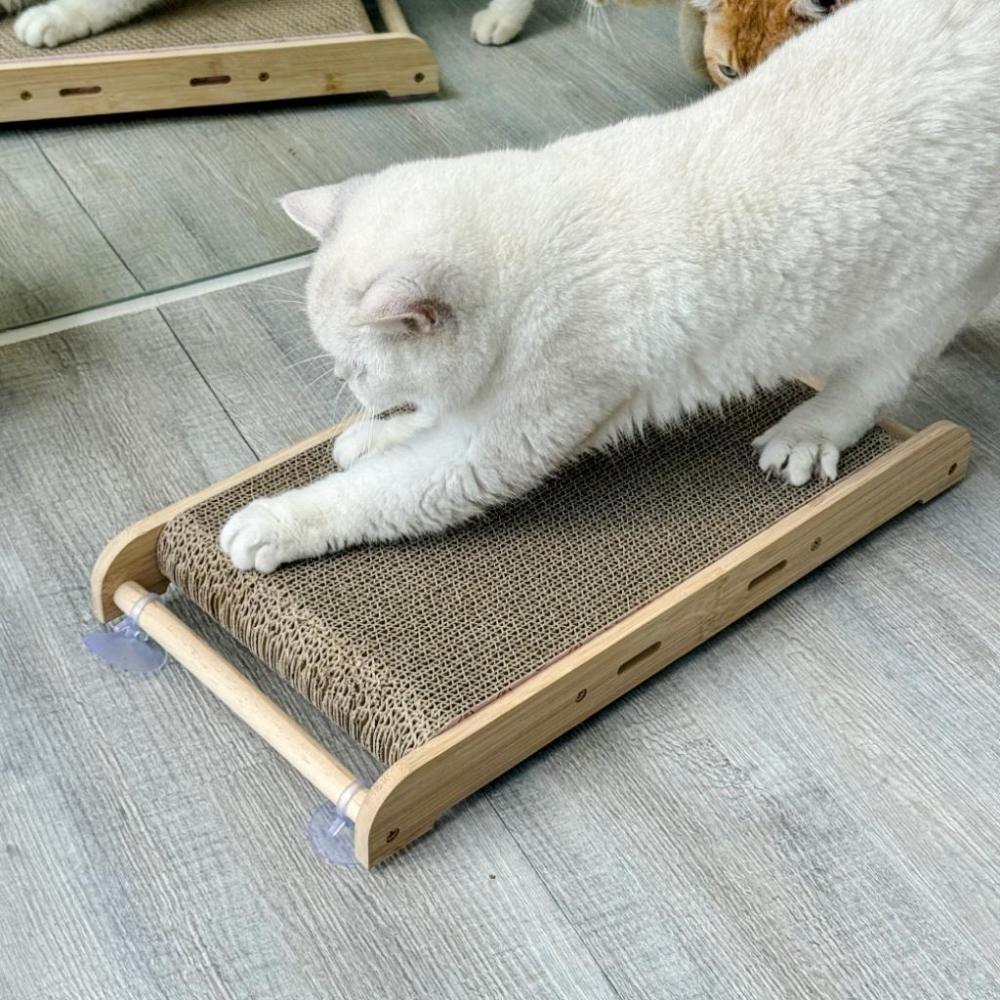 🚀隔日到貨🚀萌寵要當家 有喵病 台灣現貨 實木立式吸盤貓抓板 貓抓板替換芯 貓磨爪 貓抓板 貓玩具-細節圖6
