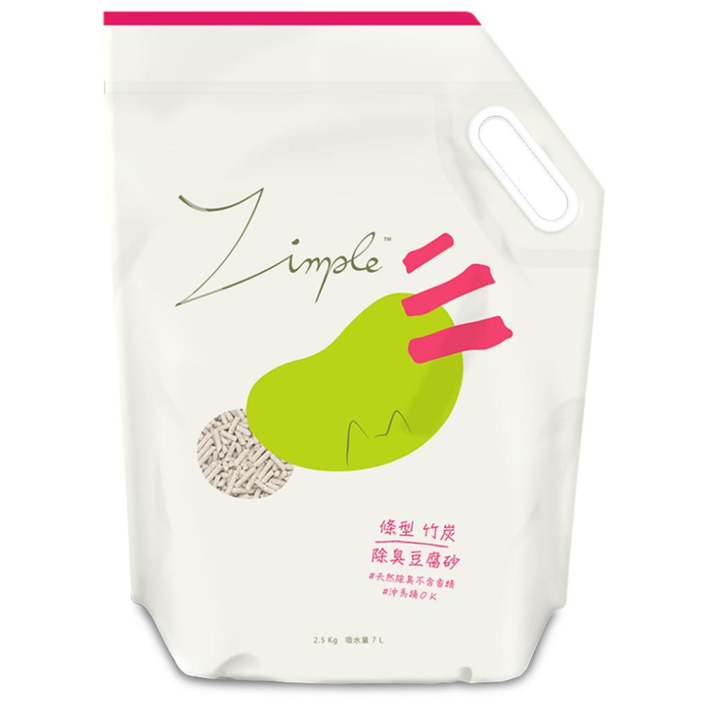 🚀隔日到貨🚀萌寵要當家【Zimple】 條型豆腐貓砂 豆腐砂 仿礦型 2.5公斤 可沖馬桶 瞬間吸水 除臭環保-細節圖3