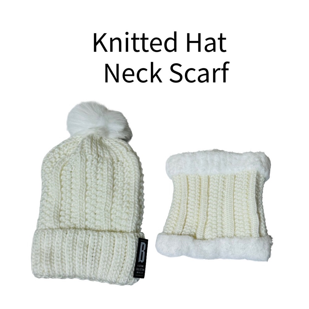 編織帽+圍脖刷毛保暖限定優惠套組（男女適用）-細節圖4