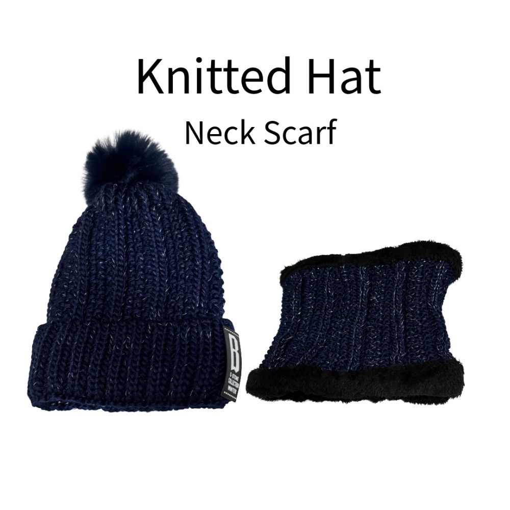 編織帽+圍脖刷毛保暖限定優惠套組（男女適用）-規格圖4