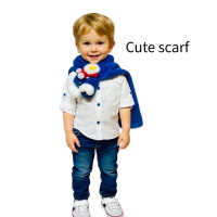 🌟臺灣現貨🌟兒童保暖圍巾、圍脖～藍寶超人款男女童卡通造型圍巾