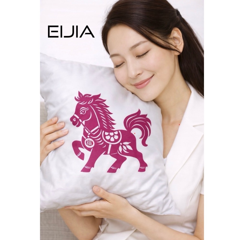 Lucky Horse 抱枕/座靠墊（紫紅寶馬款）-細節圖3