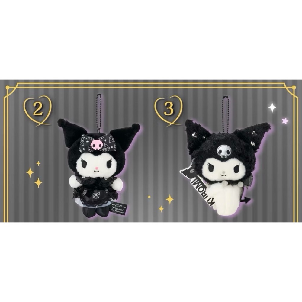 ￼現貨吊飾-正版三麗鷗 酷洛米20週年 日本三麗鷗 kuromi生日系列（2、3款式）-細節圖2