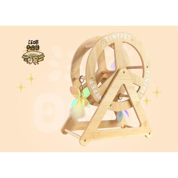 【 有喵病 台灣現貨】 喵來運轉逗貓摩天輪 貓玩具 幼貓玩具 造型玩具 羽毛 替換 - 汪喵日總匯-細節圖2