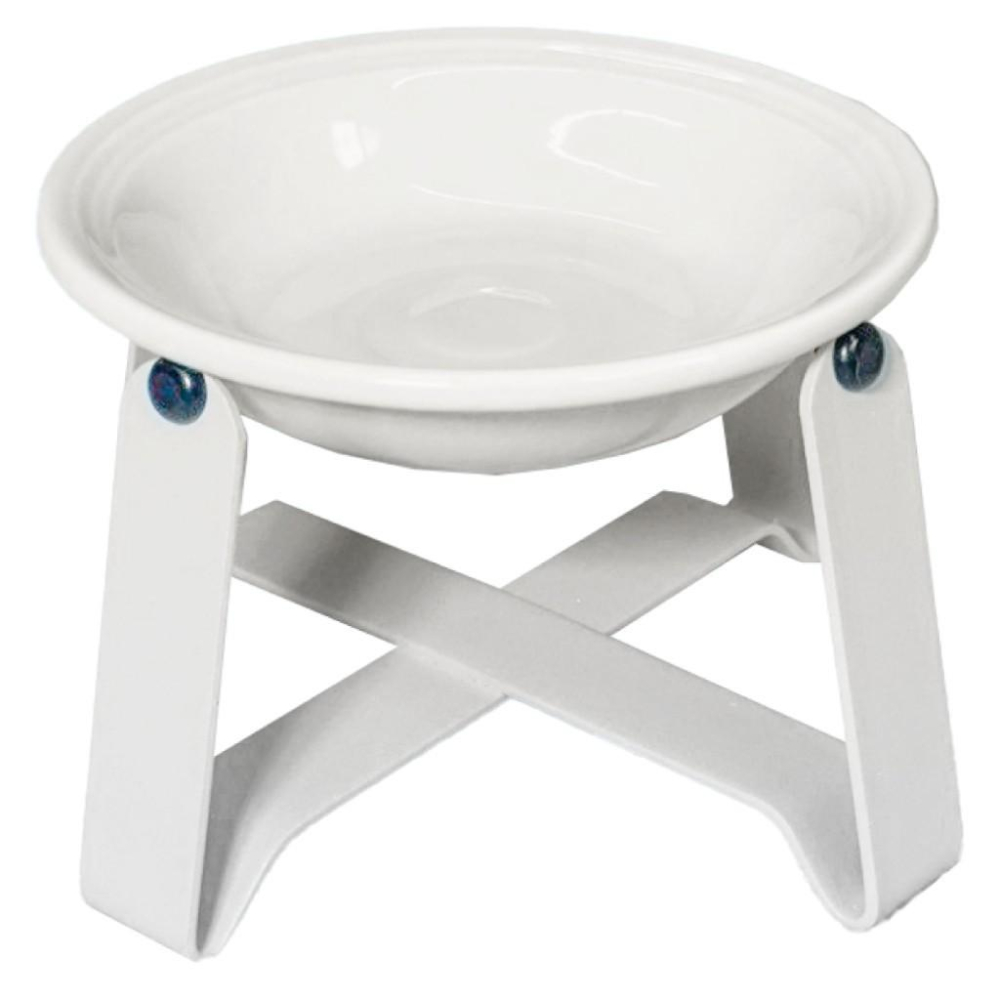 【寵物來了 台灣現貨】 粉彩飛碟碗架 寵物碗 狗碗 貓碗 陶瓷碗 加高碗架 - 汪喵日總匯-細節圖8