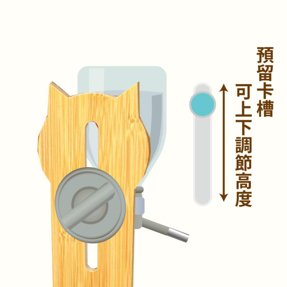 【 有喵病 台灣現貨】  木質簡約飲水器架 寵物架 - 汪喵日總匯-細節圖3