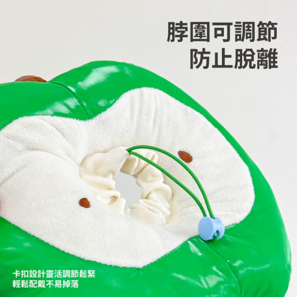 【寵物來了 台灣現貨】造型頭套 寵物頭套 蘋果造型頭套 奶油獅 防舔咬 伊莉莎白 - 汪喵日總匯-細節圖3