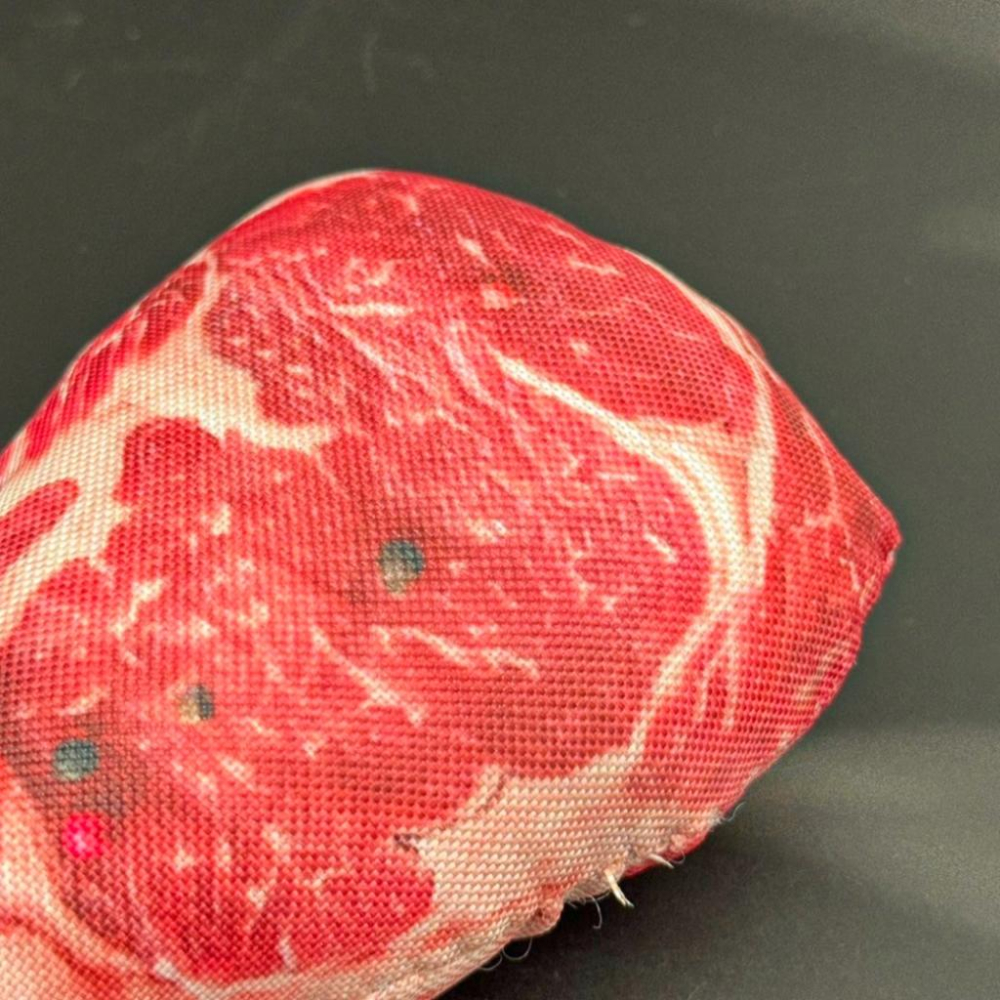 【寵物來了 台灣現貨】仿真牛排發聲玩具 貓狗玩具 貓玩具 狗玩具 寵物玩具 - 汪喵日總匯-細節圖3