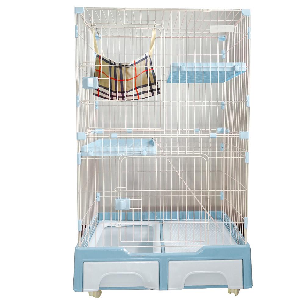 【 有喵病 台灣現貨】抽屜式貓砂盆三層貓籠 四層貓籠 抽屜式貓砂盆貓籠 寵物籠 貓咪籠 - 汪喵日總匯-細節圖4