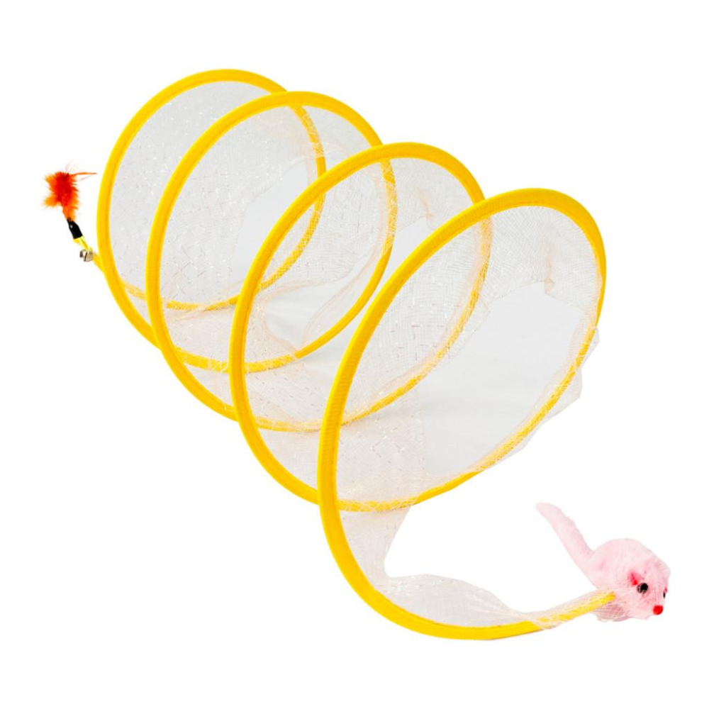 【 有喵病 台灣現貨】可折疊S型隧道玩具 貓玩具 幼貓玩具 - 汪喵日總匯-細節圖2