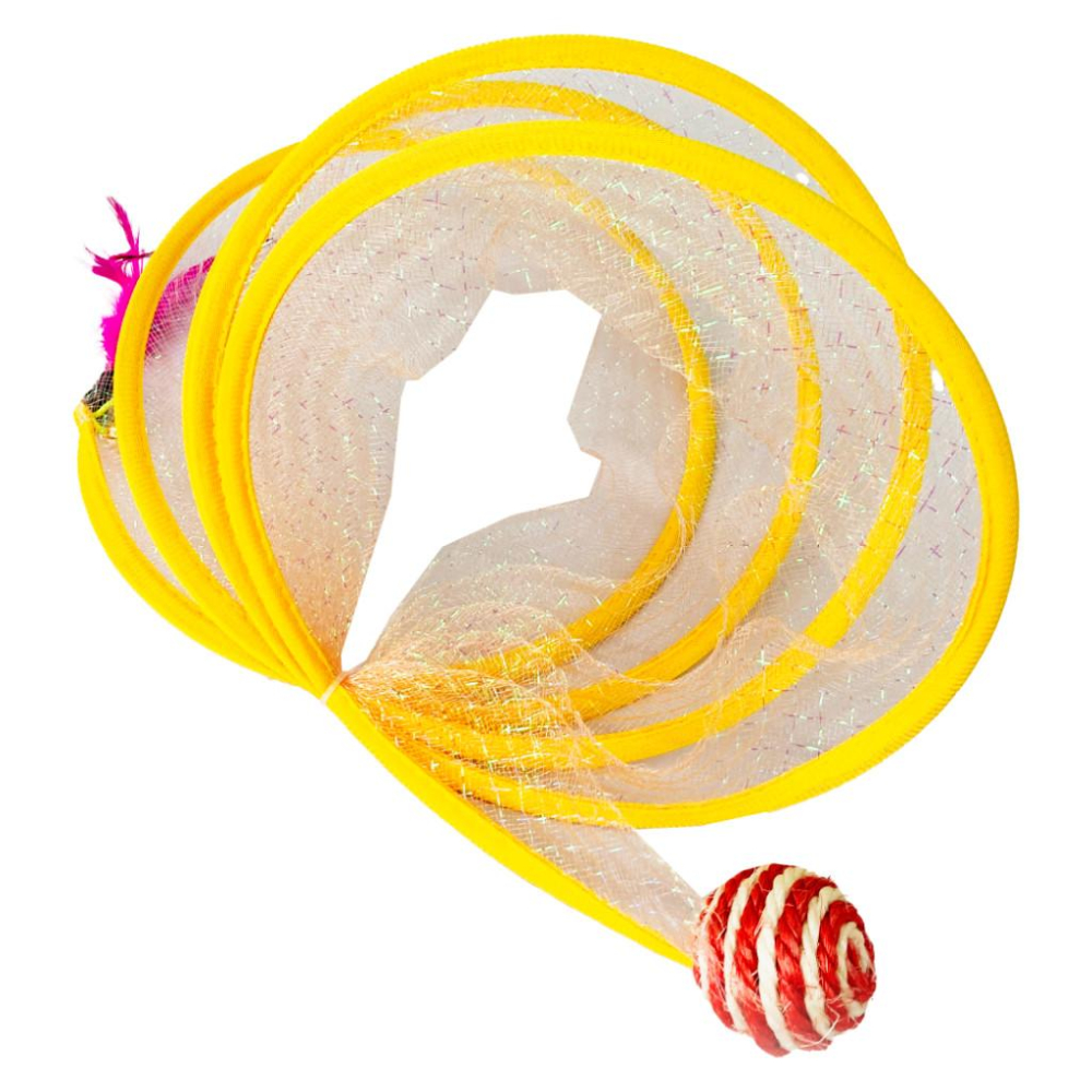 【 有喵病 台灣現貨】可折疊S型隧道玩具 貓玩具 幼貓玩具 - 汪喵日總匯-細節圖3