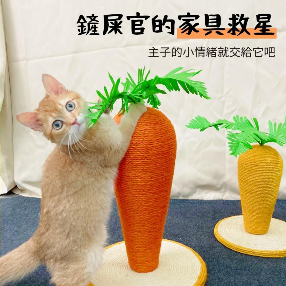 【 有喵病 台灣現貨】胡蘿蔔貓抓柱 造型貓抓柱 貓玩具 - 汪喵日總匯-細節圖4