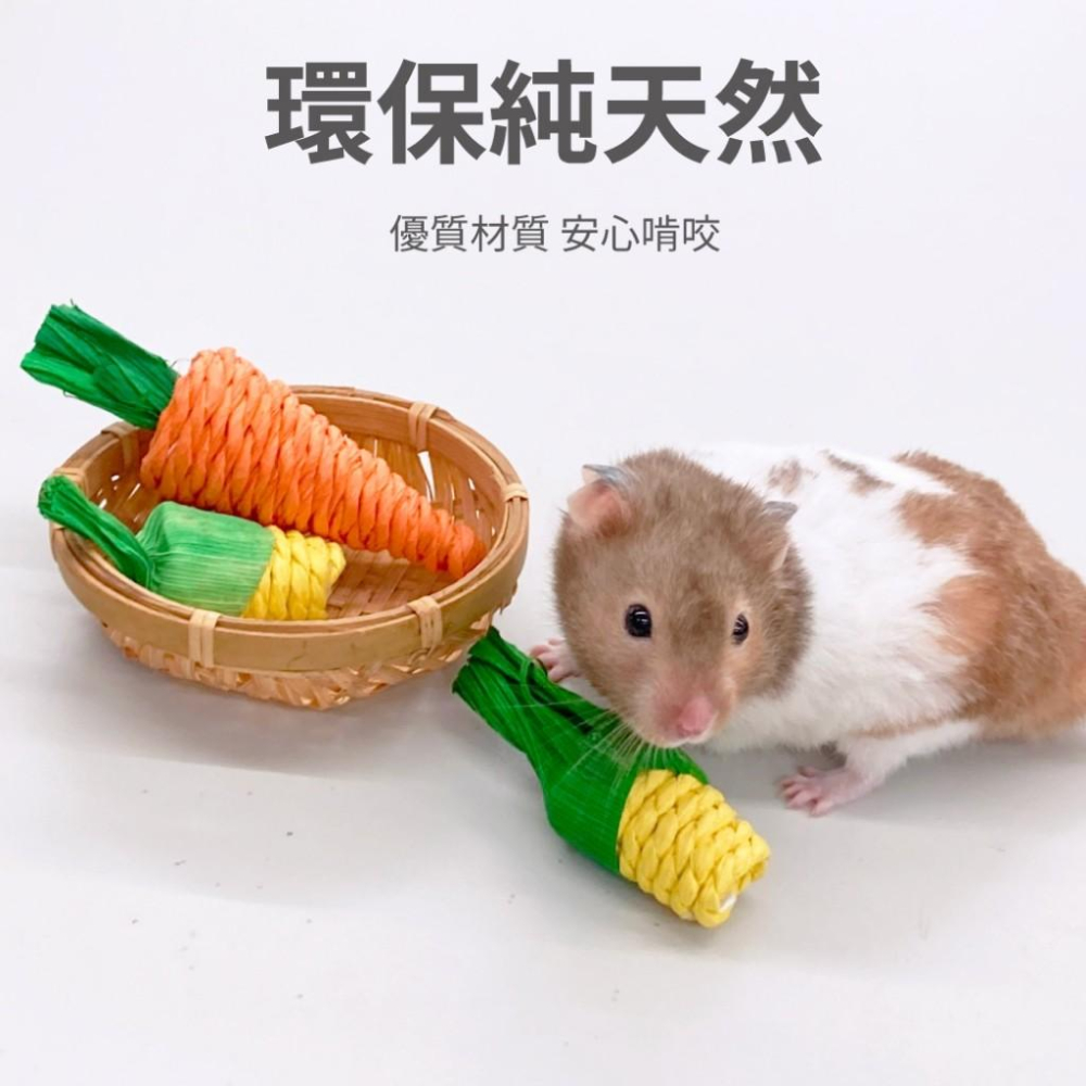 【 寵物來了 台灣現貨 】小寵草繩玩具3入組 小動物玩具 倉鼠玩具 - 汪喵日總匯-細節圖3