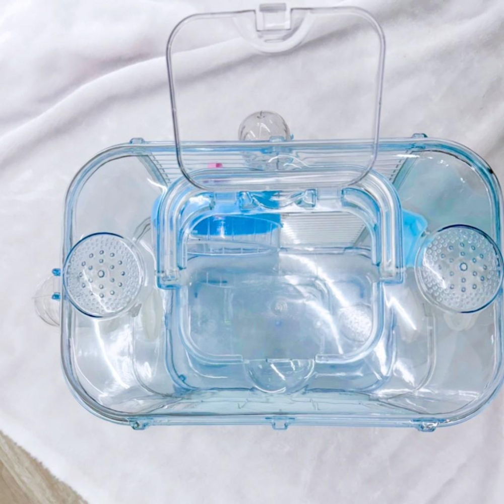 【 寵物來了 台灣現貨 】透明水晶小寵籠 雙層 倉鼠籠 小動物 - 汪喵日總匯-細節圖3