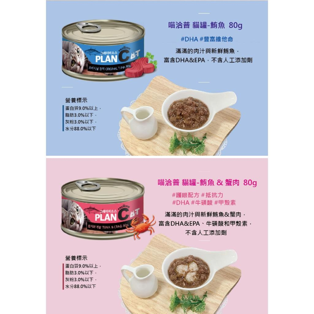 毛寵星人【喵洽普 PLANCAT】貓罐頭 無穀貓罐頭 罐頭 80g-細節圖8