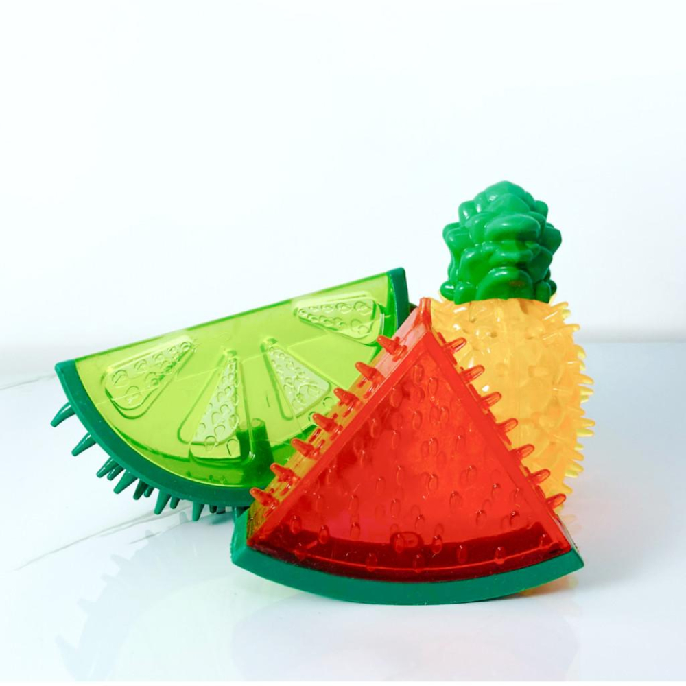 毛寵星人【寵物來了 台灣現貨】夏日水果消暑磨牙玩具 狗狗磨牙玩具 狗玩具 夏日冰棒 可裝水 塑料-細節圖4