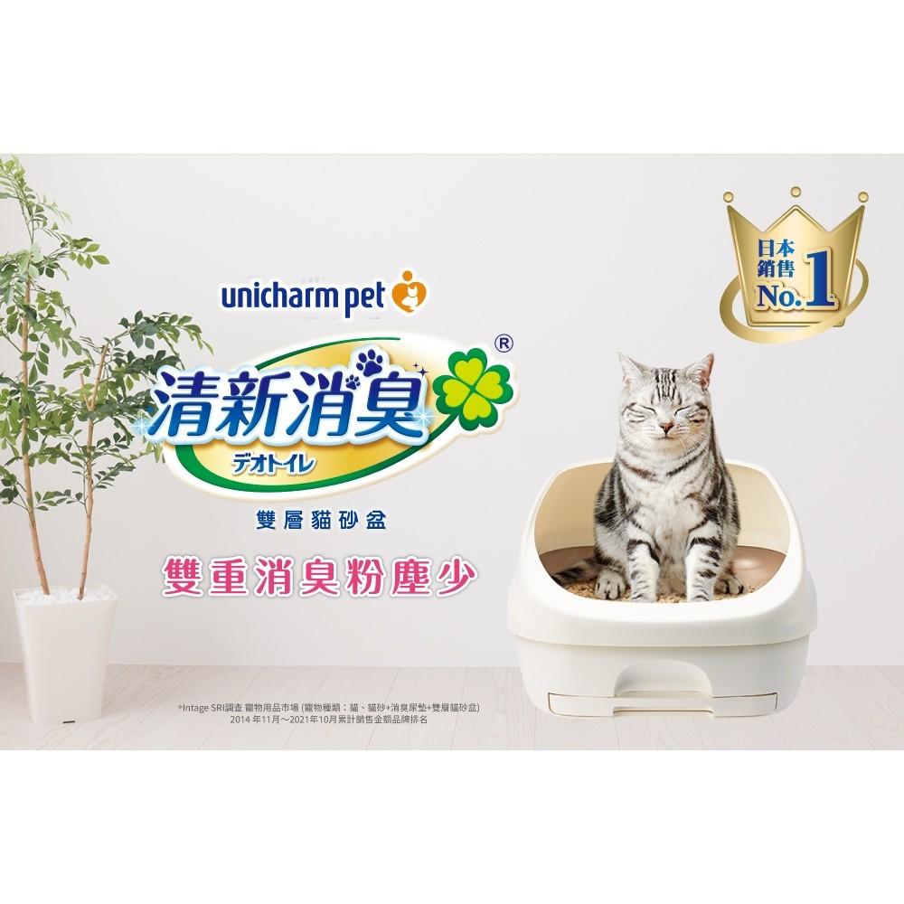 毛寵星人【Unicharm Pet 雙層貓砂盆】半罩 全罩 貓砂盆 嬌聯貓砂盆-細節圖2
