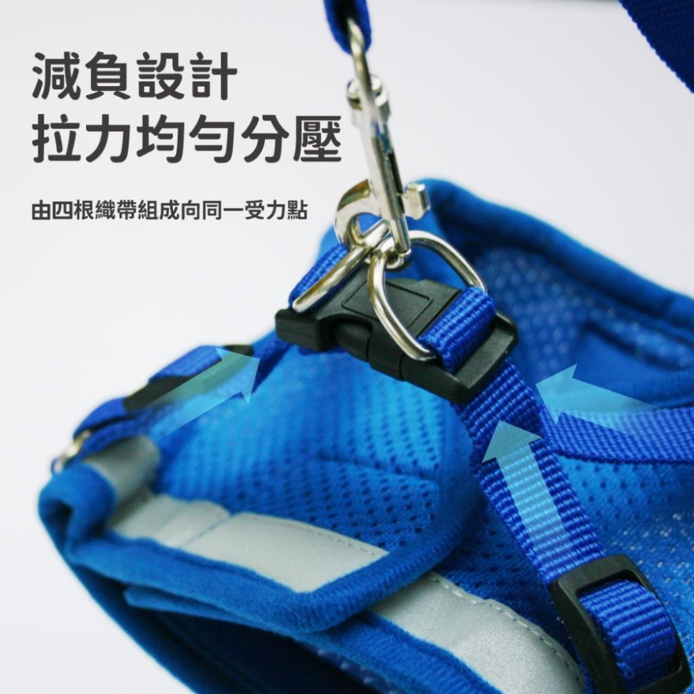 毛寵星人【寵物來了】背心式透氣反光胸背組 寵物胸背組 胸背帶 外出牽繩 寵物牽繩 防爆衝胸背帶 格子反光-細節圖5