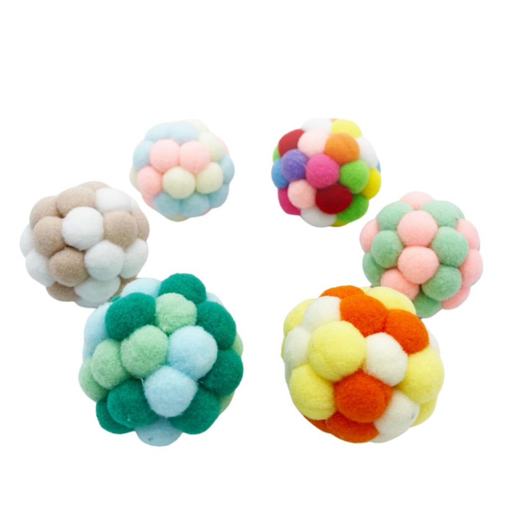 毛寵星人【有喵病 台灣現貨】寵物叮噹球 貓咪鈴鐺球 貓玩具 籠中鈴鐺球 毛絨鈴鐺球 劍麻球-細節圖5