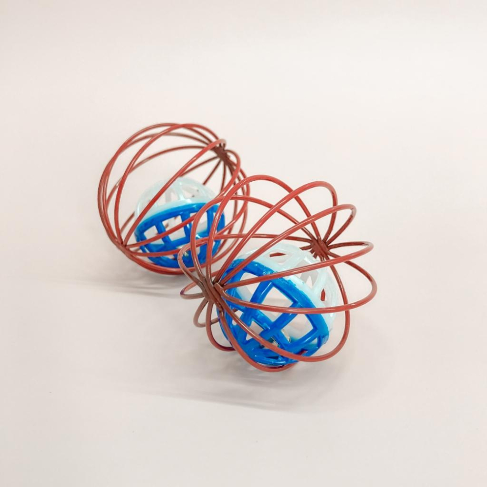 毛寵星人【有喵病 台灣現貨】寵物叮噹球 貓咪鈴鐺球 貓玩具 籠中鈴鐺球 毛絨鈴鐺球 劍麻球-細節圖6