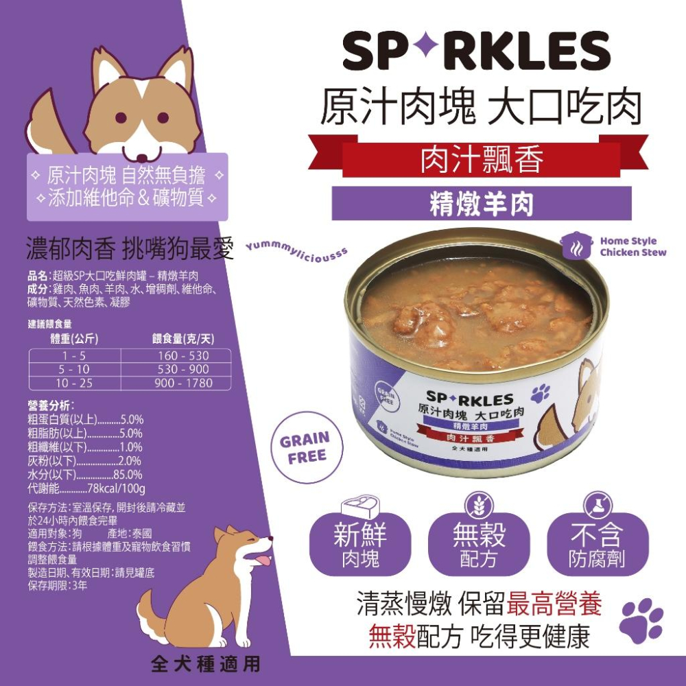 毛寵星人【超級SP 原汁肉塊大口吃肉】狗罐頭 SP罐頭 大口吃鮮肉罐 罐頭 80g/400g 🐕‍🦺-細節圖4