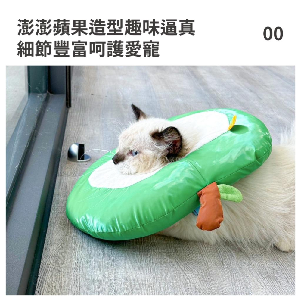 台灣現貨毛寵星人 寵物來了 造型頭套 寵物頭套 蘋果造型頭套 奶油獅 防舔咬 伊莉莎白-細節圖8