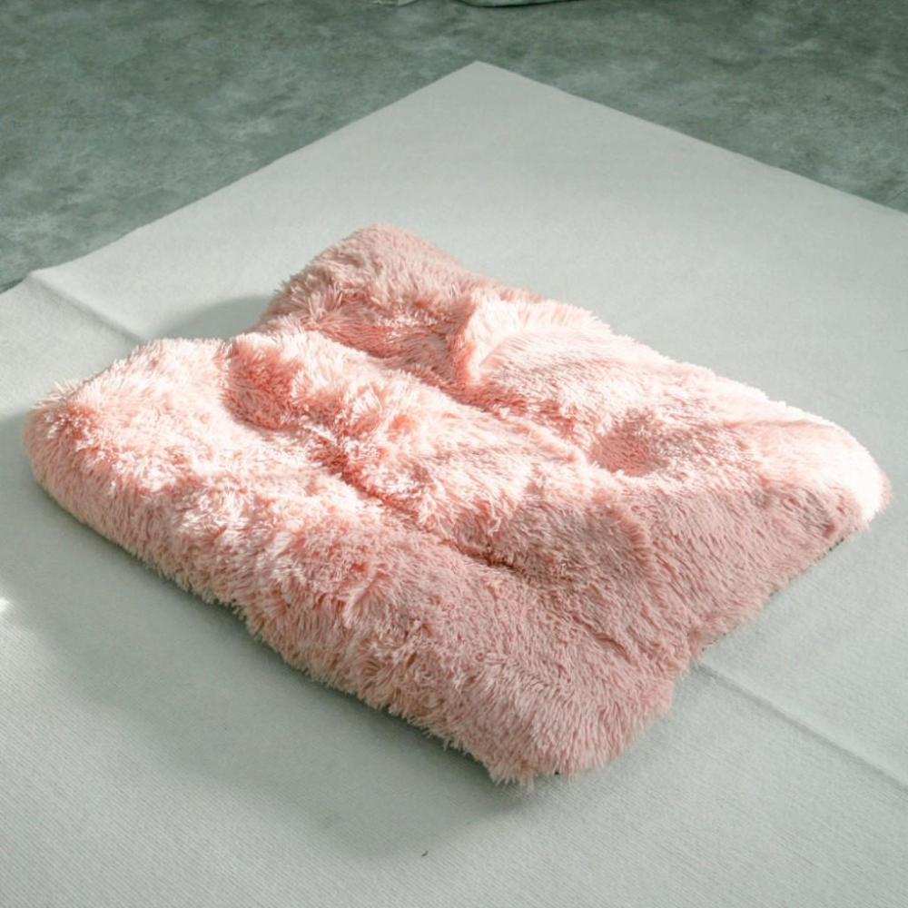 毛寵星人【寵物來了 台灣現貨】秋冬長毛絨圓毯 毛絨方形睡墊  長毛絨舒眠睡-細節圖3