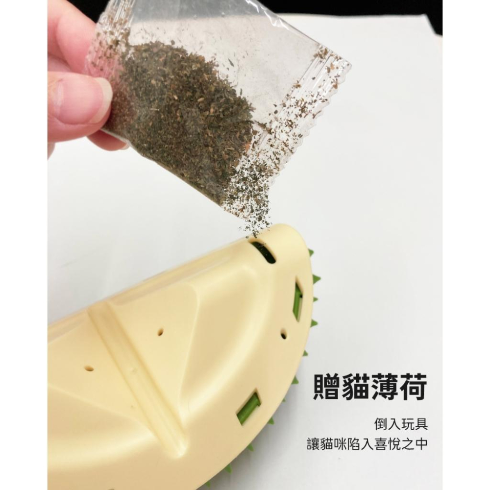 毛寵星人【有喵病 台灣現貨】 多功能榴槤蹭毛器 多功能榴槤蹭毛器 貓玩具 貓咪舔毛 梳毛器 寵物梳毛-細節圖5