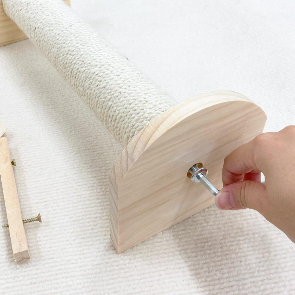 【大尾巴】台灣現貨 有喵病 小花貓抓柱 蘑菇草坪抓柱 劍麻貓抓柱 逗貓玩具 貓咪玩具 寵物玩具-細節圖9