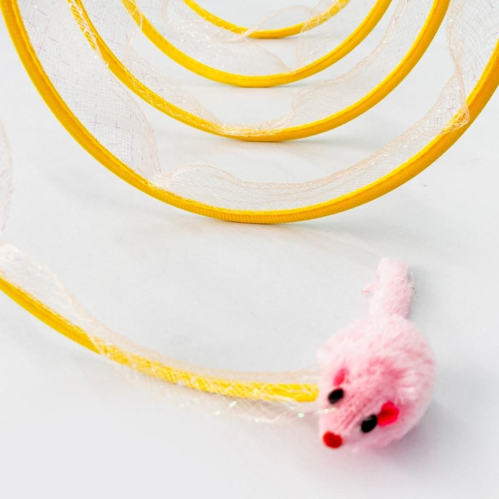 【大尾巴】有喵病 台灣現貨 可折疊 S型隧道玩具 貓玩具 逗貓玩具 貓咪自嗨 仿真老鼠 貓咪玩具 寵物玩具-細節圖4