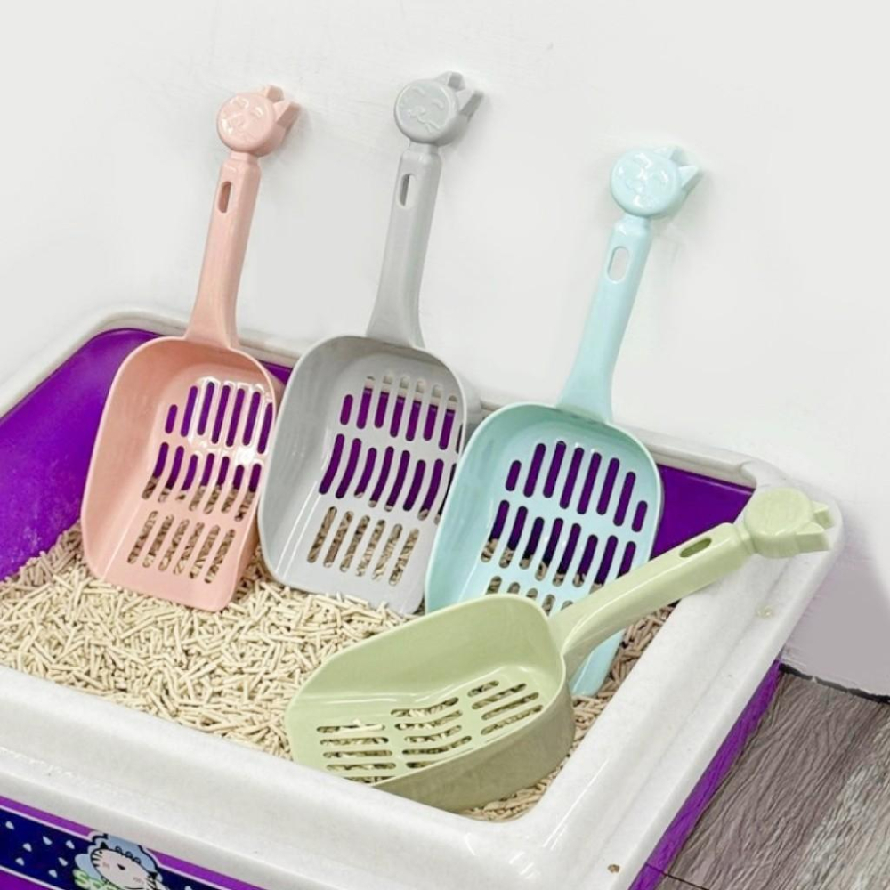 【大尾巴】有喵病 台灣現貨 粉彩貓頭鷹貓砂鏟 加大貓砂專用鏟 貓砂 豆腐砂 貓廁所 快速漏砂-細節圖3