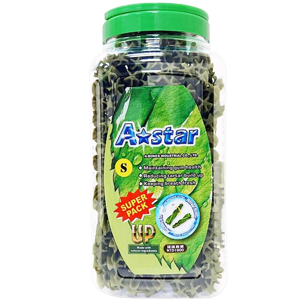 【大尾巴】Astar AB 潔牙骨 多效螺旋五星棒 草本潔牙骨 桶裝 超大桶 家庭號 犬零食 狗零食-細節圖4